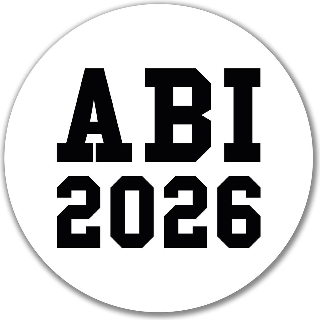 Huuraa Aufkleber ABI 2026 Abitur 10cm rund Sticker Geschenkidee