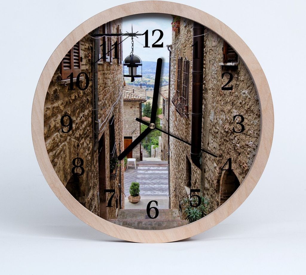 Holzuhr 20fi cm wanduhr - Gasse Architektur