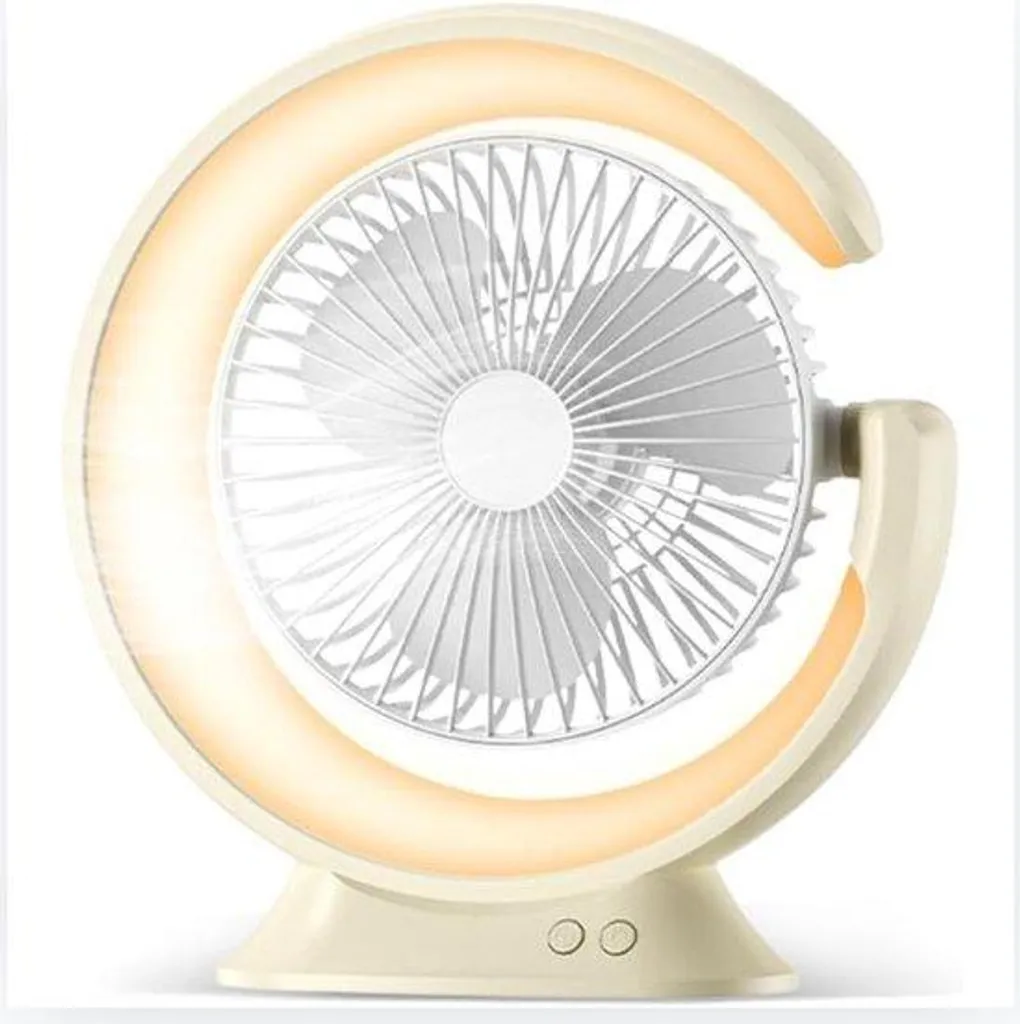 Ventilateur sur pied USB et bureau portable - Modèle orientable blanc