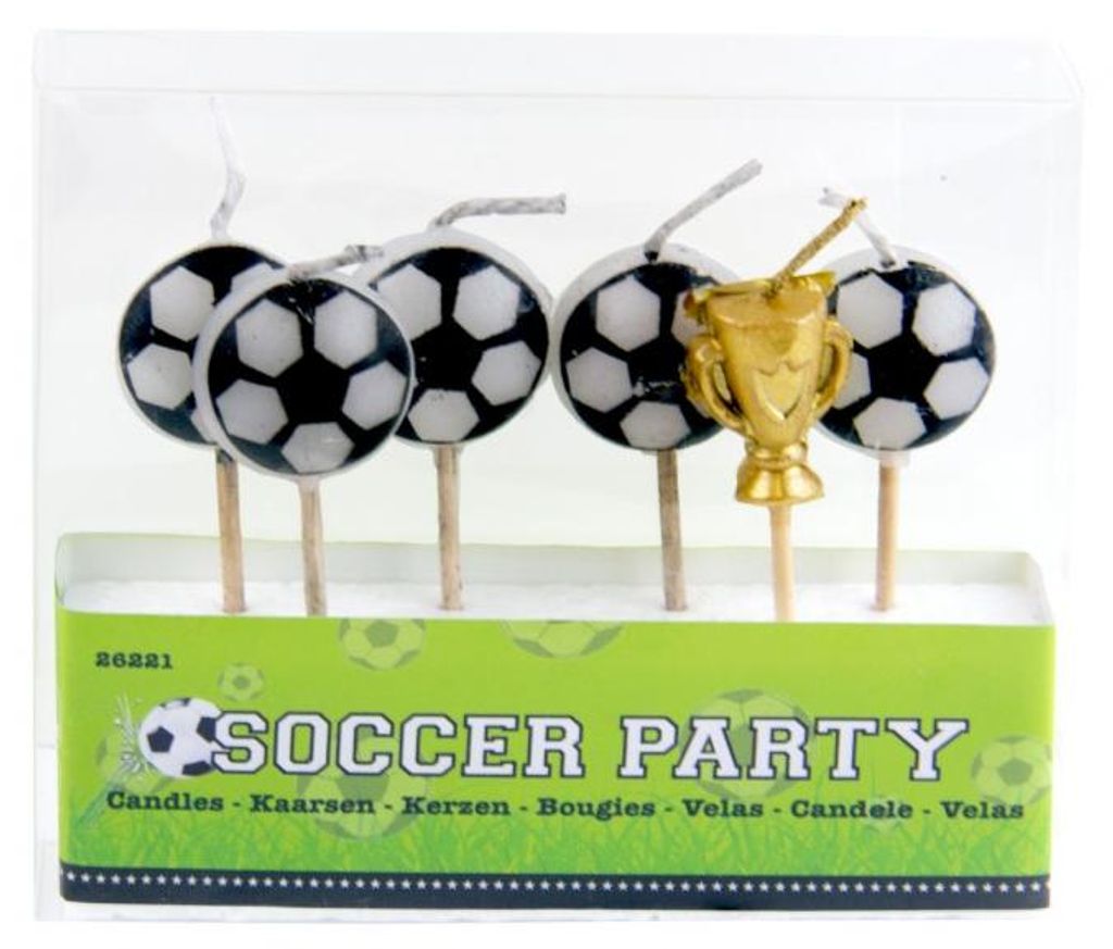 Sada sviečok na futbal - 6 kusov Obrázok produktu 