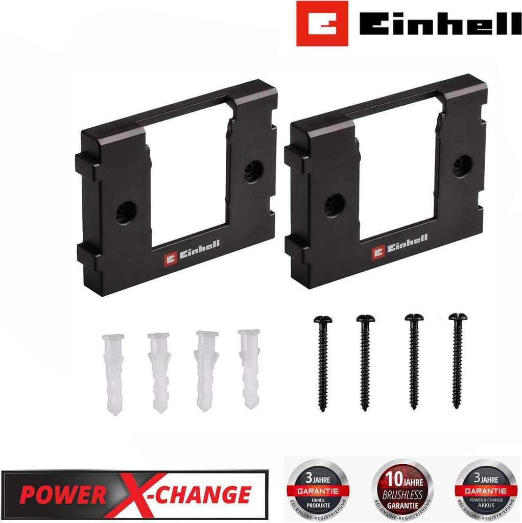 Original Einhell Akku-Wandhalterung für alle Power X-Change Akkus ( 2 Stk.)