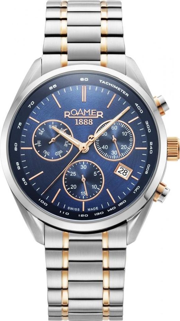 Herrenuhr ROAMER 993819 47 45 20, blau, sportlich, zum Schwimmen geeignet