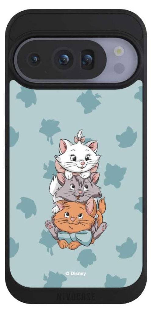 NIVOCASE Handyhülle für Google Pixel 10 Pro Hülle NIVOpure Case Schwarz Aristocats Disney Katze
