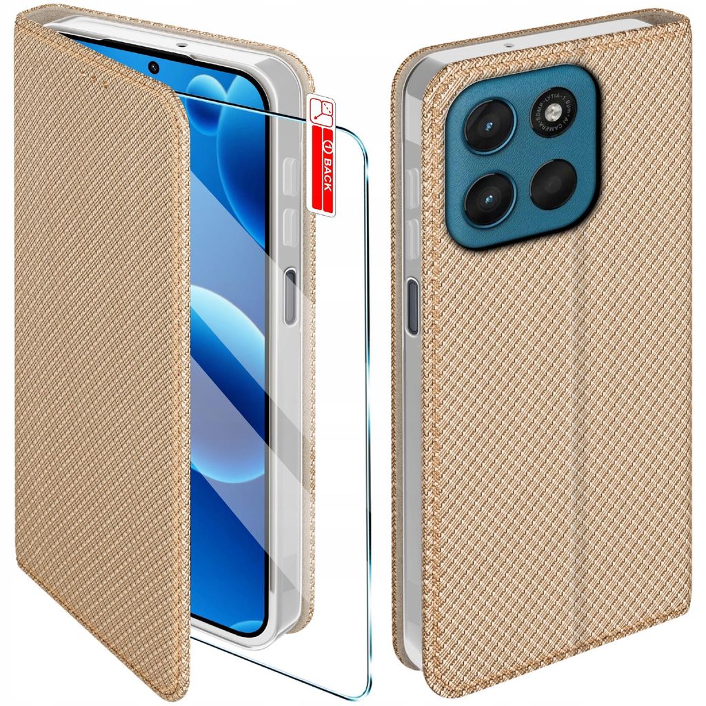 Puzdro MAGNET pre Motorola G57 | G57 Power, zlaté, so Obrázok produktu 