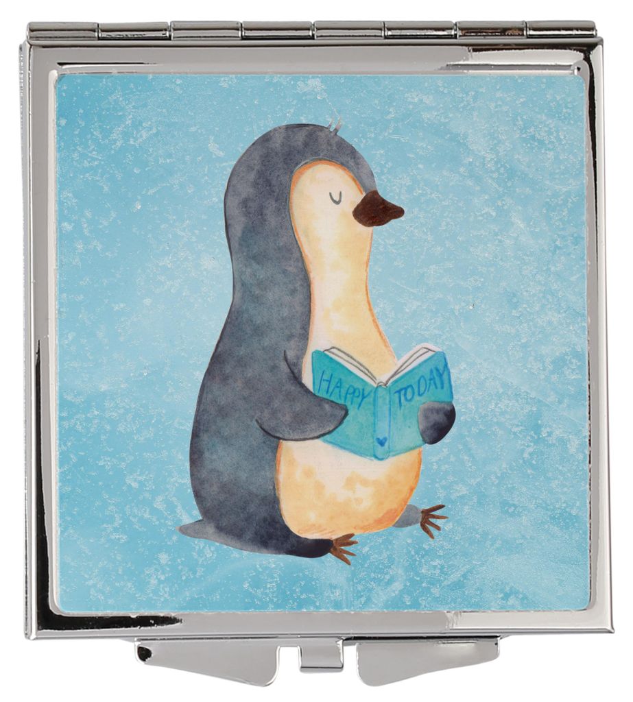 Mr. & Mrs. Panda Kosmetikspiegel Pinguin Buch - Eisblau - Produktbild 