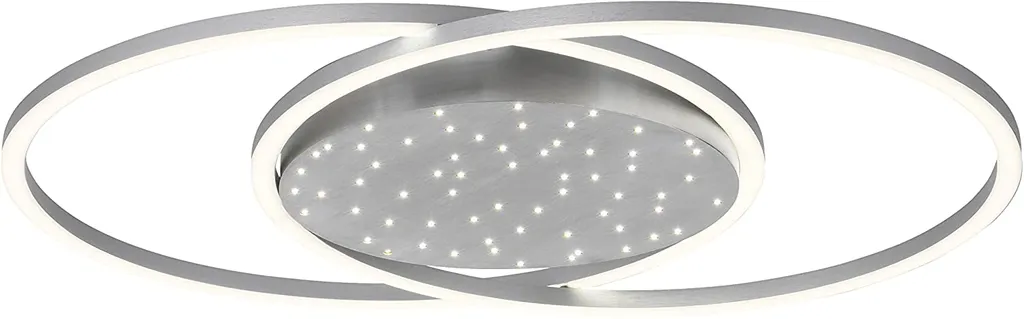 Plafonnier LED Étoiles 48W FB Inox Dimmable 2840lm 2700-5000K
