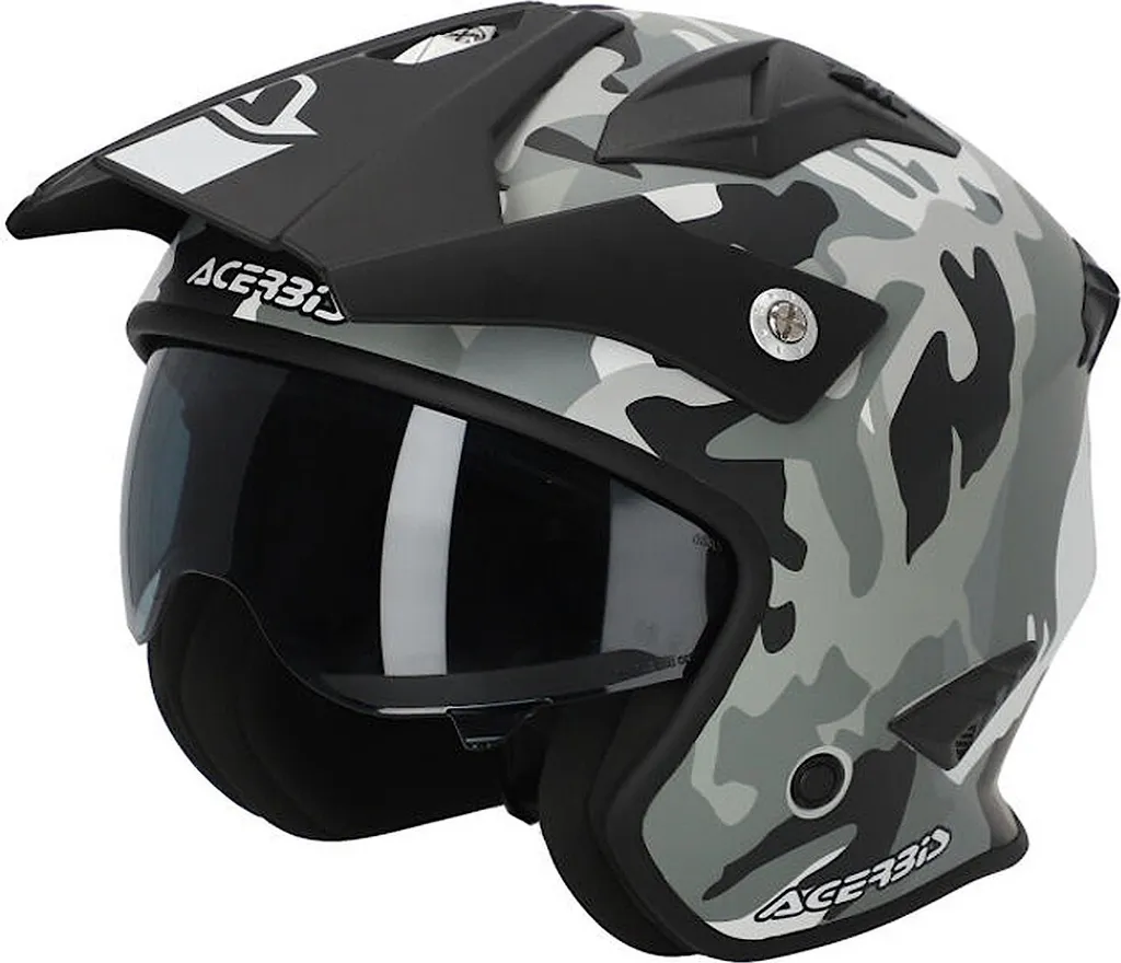 Casque moto urbain Acerbis Aria 2023 Camo pour scooter et ville S 55