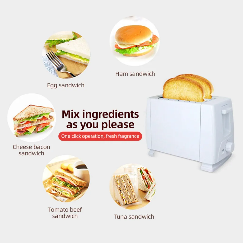 Grille-pain intelligent en acier inox 6 niveaux de dorage personnalisés