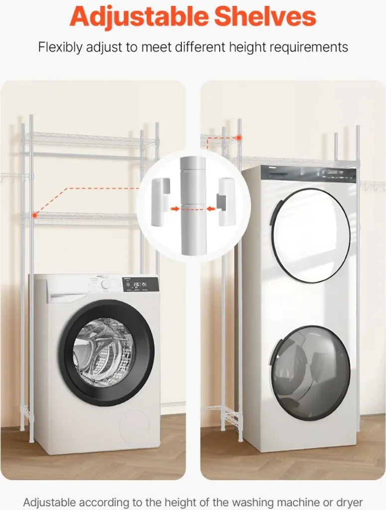 Solution de rangement peu encombrante pour machine à laver 4 plateaux - 4