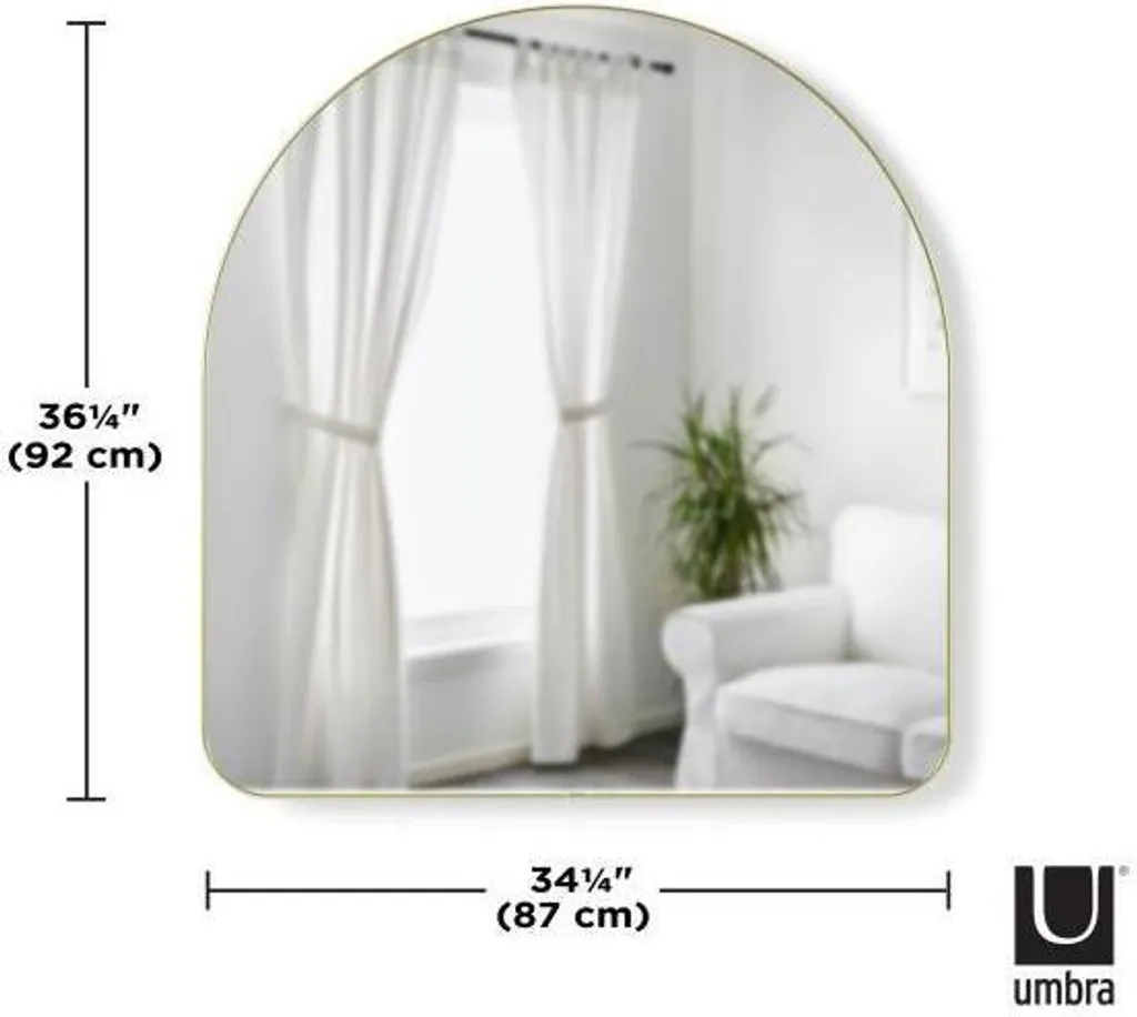 Miroir mural Hubba Umbra en laiton doré 86x91 cm - Modèle 1017061-104 - 3