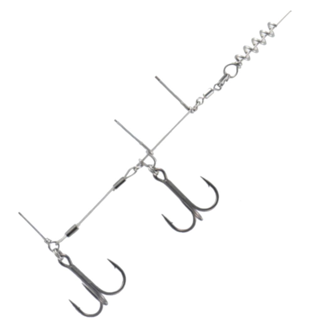 BKK BB Trigger-21 Stinger Rig - Gummifischsystem, Ausführung:Gr. 2/0 / für Köderlängen von 22-26cm