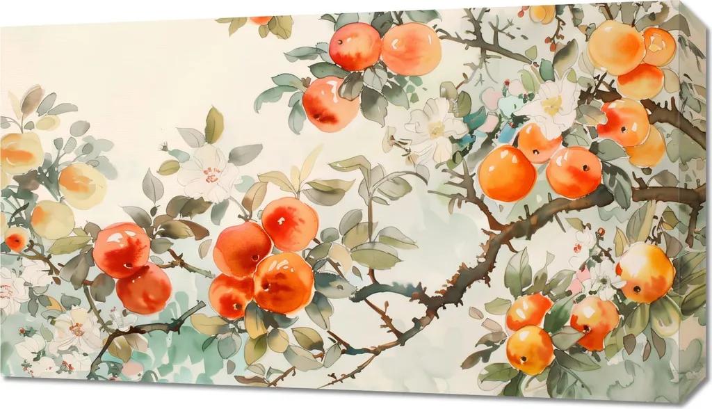 Quadro 70x40 cm Color Cachi - Rinnova la tua Parete Oggi