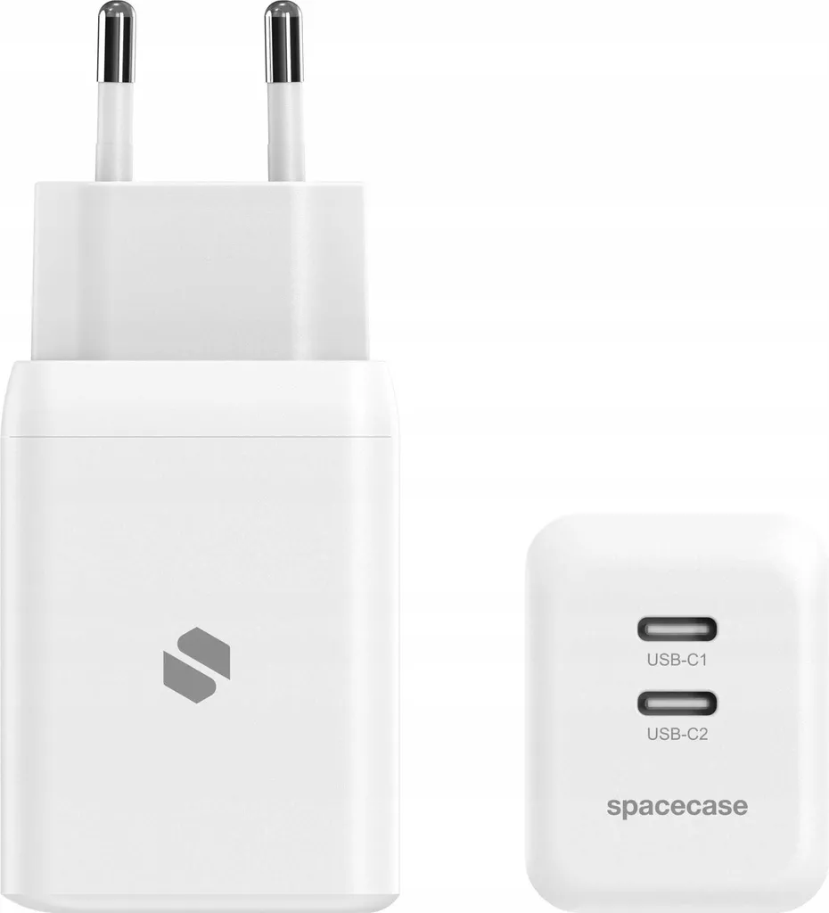 Chargeur USB-C 45W GaN SPACECASE SC007W Blanc - Pack de 2 Unités - 3