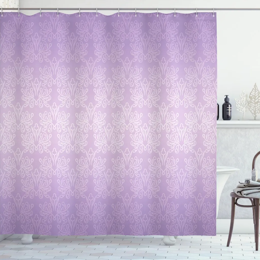 Tenda Doccia Antimuffa ABAKUHAUS Viola 175x200 - Lavabile in Lavatrice