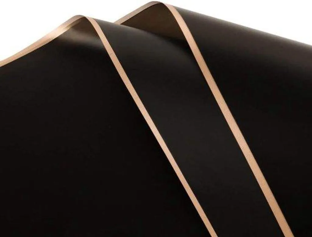 Papier imperméable pour fleurs noir 58 cm fini les emballages mouillés