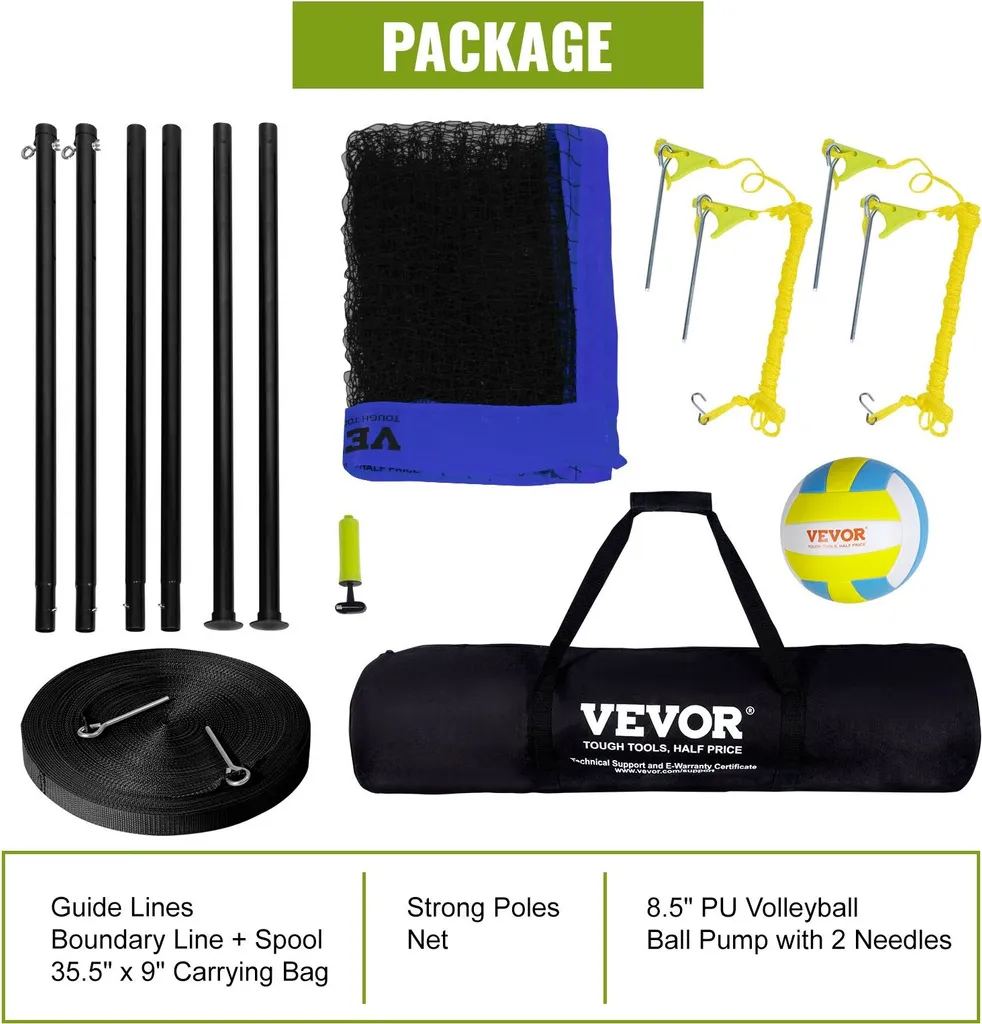 Filet De Volley-ball De Piscine – 4,57 X 0,91 M, Portable En Nylon, Pour Plage, Jardin Et Compétitions