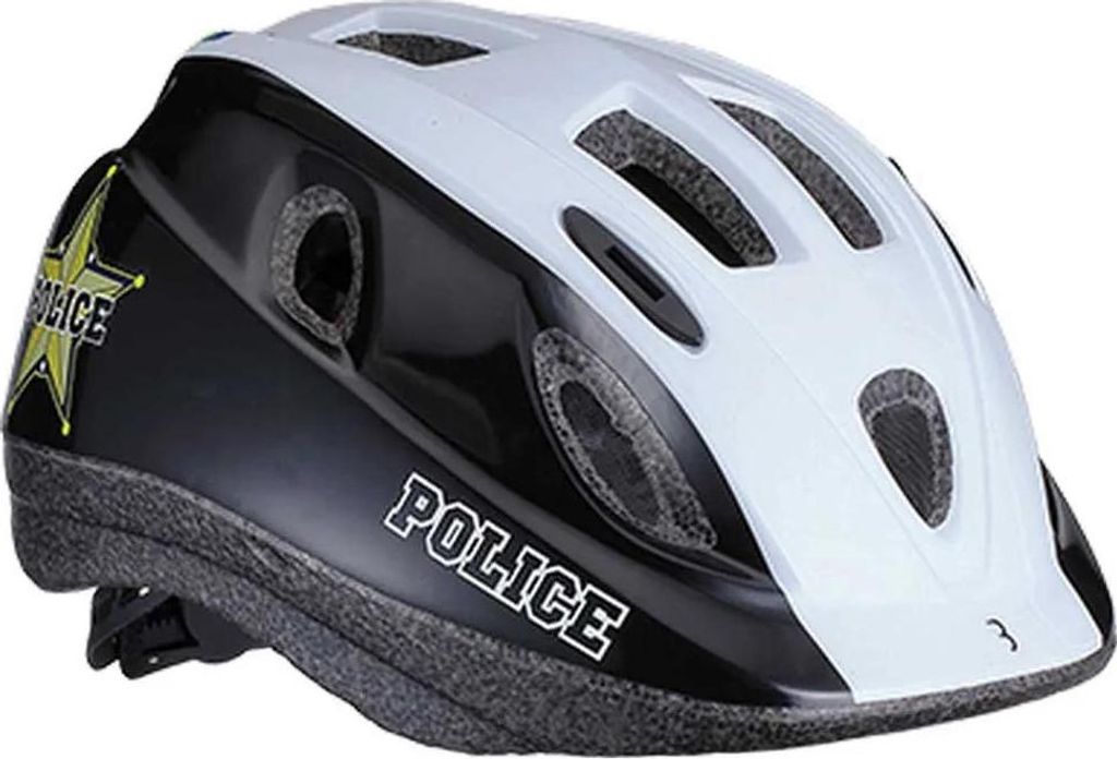 BBB Cycling Helme Boogy polizei S - Kinder-Fahrradhelm im Polizei-Design für ...