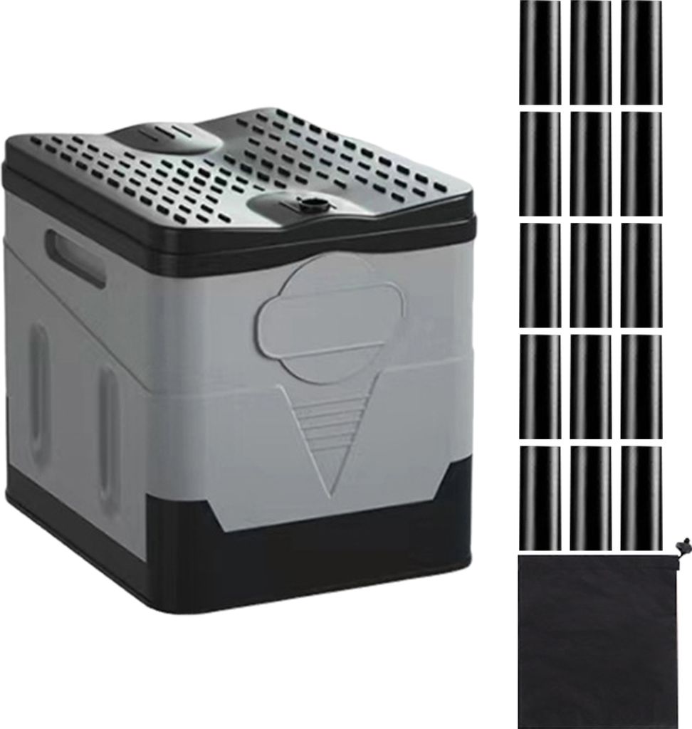 Camping Klapptoilette Trockentrenner Trenner Tragbar Verhindert schlechten Geruch Stabile Mobile Toilette Auto Nottoilette Outdoor Gadgets mit 15 K...