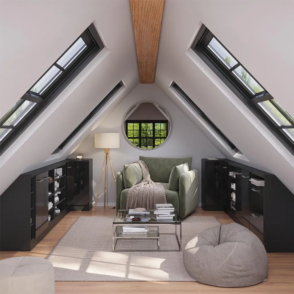 Meuble Rion pour combles anthracite - Rangement d'angle 58602 Vicco