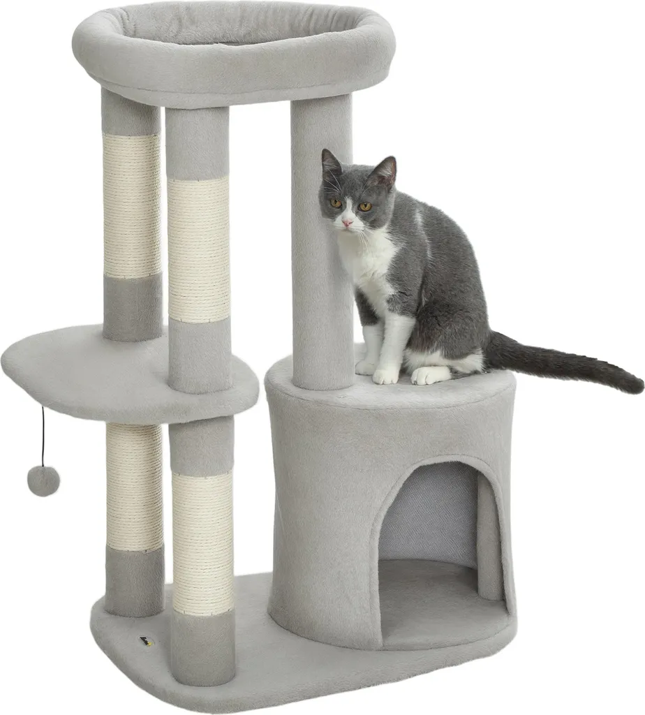 Arbre à chat 90 cm : finis les meubles griffés grâce au sisal naturel