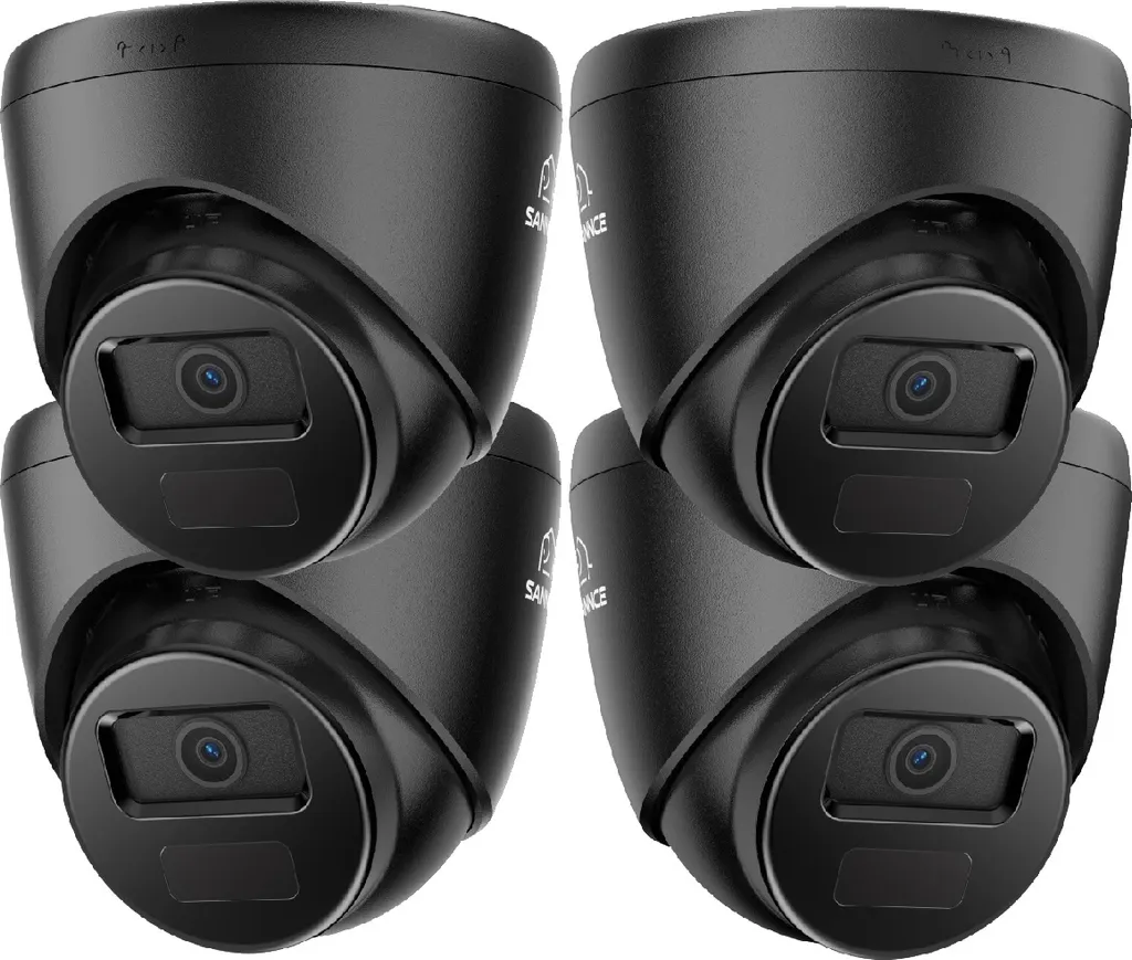 SANNCE Caméras de sécurité HD 1080P avec vision nocturne - Pack de 4