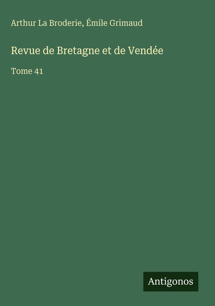 Revue de Bretagne et de Vendée