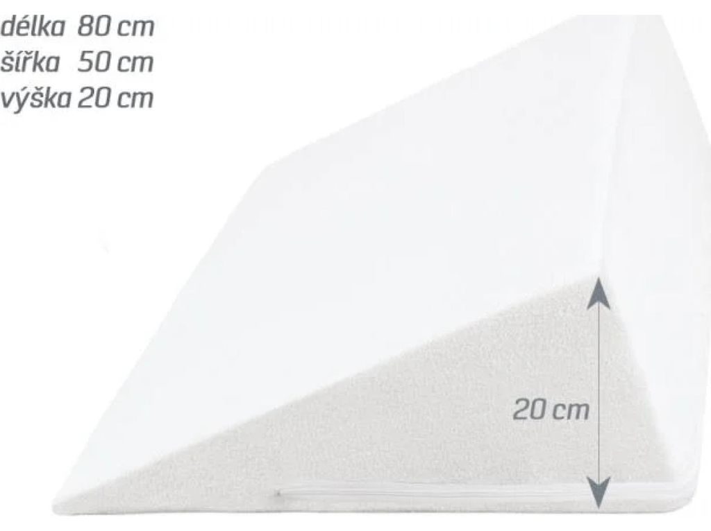 POVLAK para cojín triangular - 80x50x20 cm - Blanco Imagen del producto 