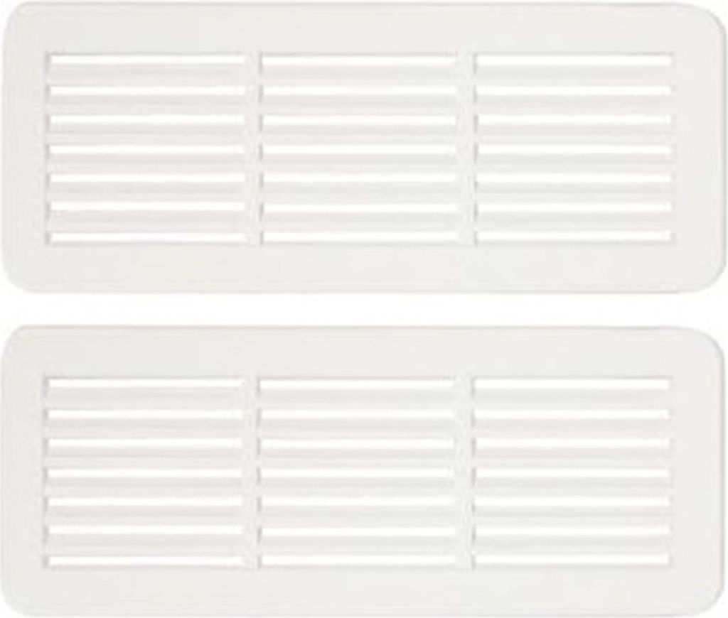 2 St Türlüftungsgitter Lüftungsgitter Türluftgitter Türgitter weiß150x60mm