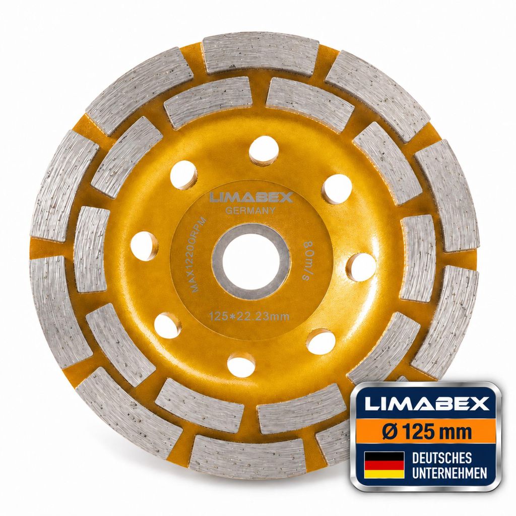 Diamantschleiftopf 125 mm Estrich Beton Stein doppelreihig Produktbild 