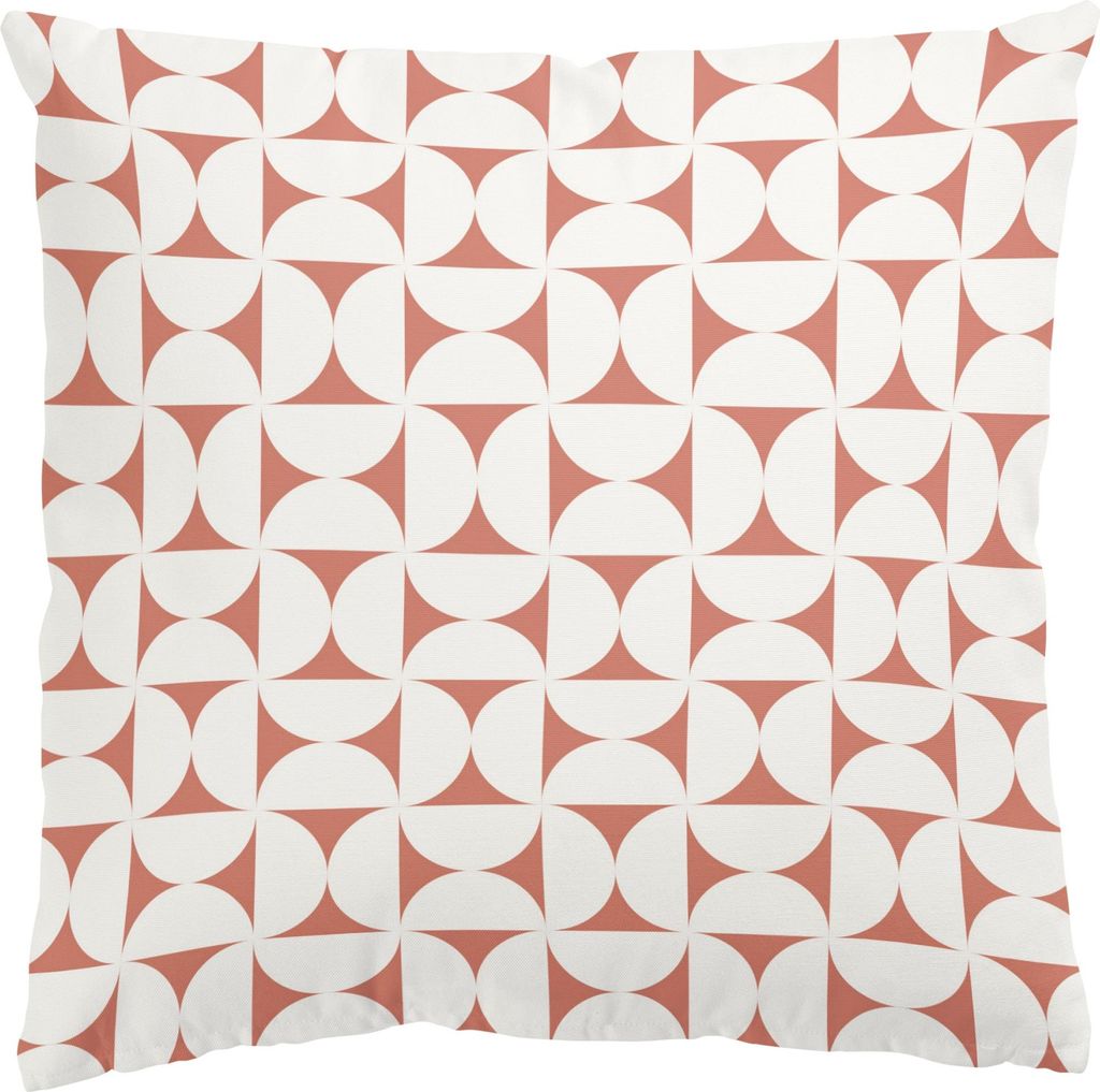 Dekokissen Muster drinnen / Indoor Zierkissen Samt waschbar Geometrisch beige Abstrakt Sofakissen mit Füllung