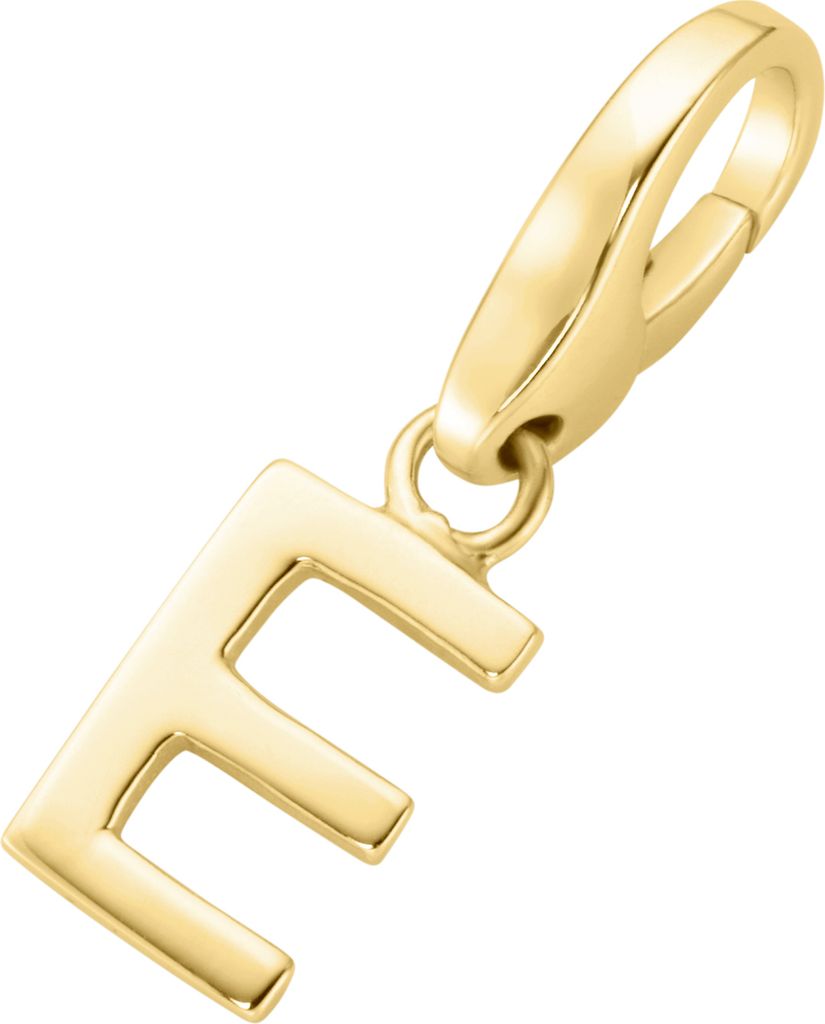 Charm Giorgio Martello Milano Buchstabe E, Silber 925 Gold Onesize