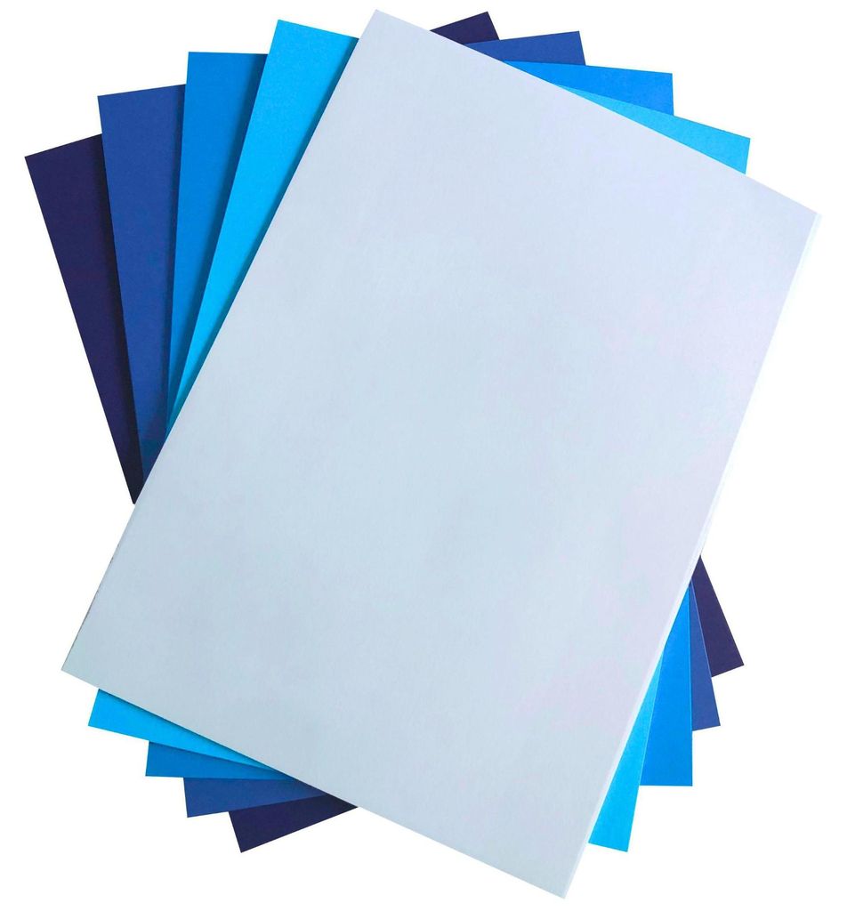 Papier couleur A4 80-120 g, assortiment bleu, 100 feuilles Image du produit 