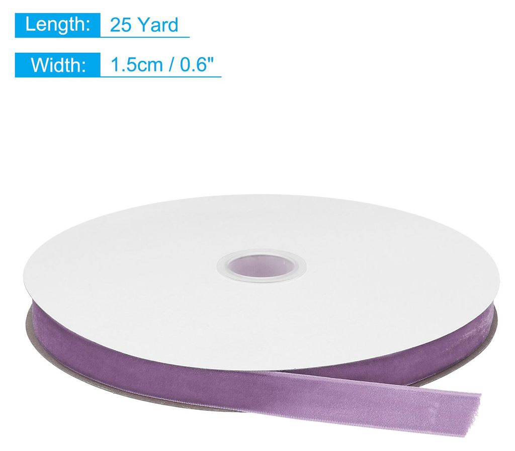 22 Meter Samtband , 1.5cm Weihnachten Velvet Ribbon fš¹r Str?u?e, DIY Basteln, Geschenkverpackung, Hochzeit Party (Lila)