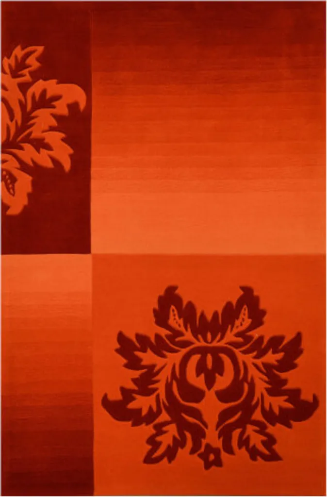 Grand Tapis de Salon Casablanca 1034-02 Orange et Terra 170x240 cm