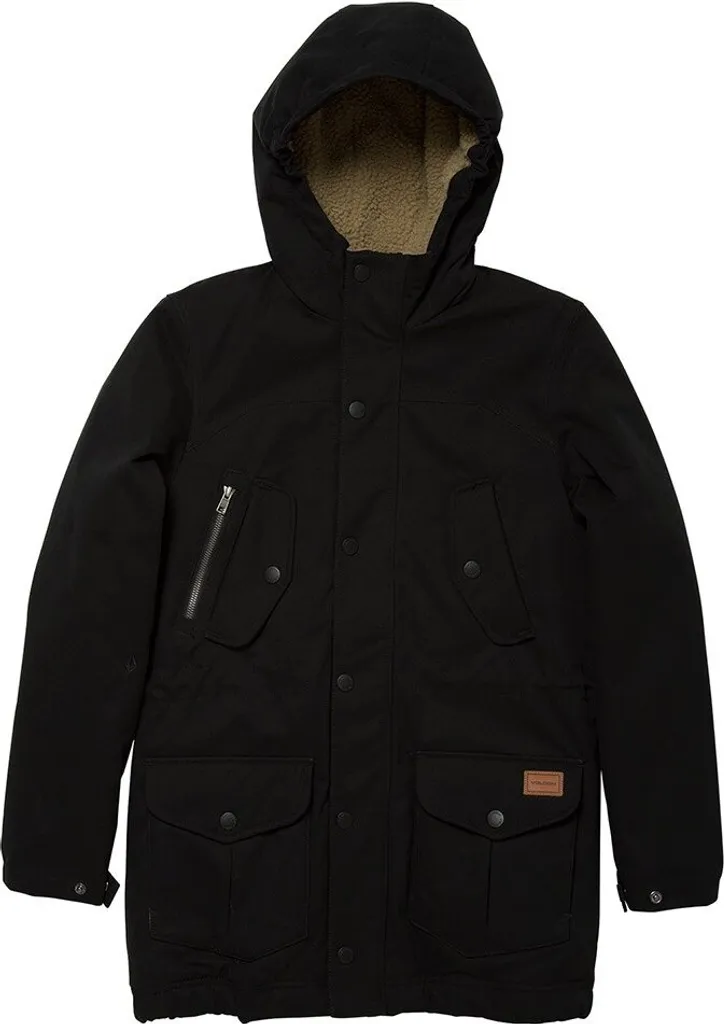 Veste Volcom Starget 5k Noir M - Protection 5000mm avec Doublure Sherpa