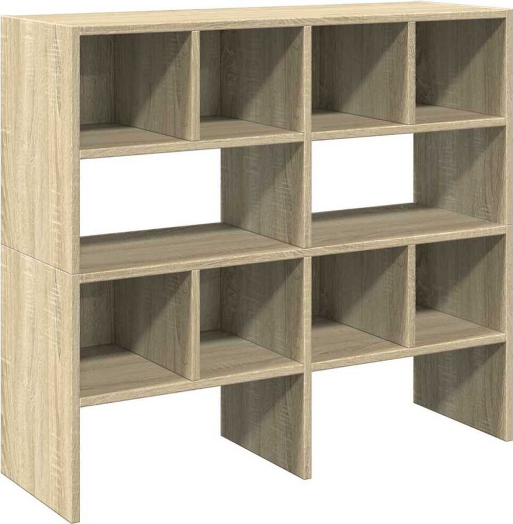 Schuhregale 2 Stk. Stapelbar Sonoma-Eiche 89,5x30x40 cm