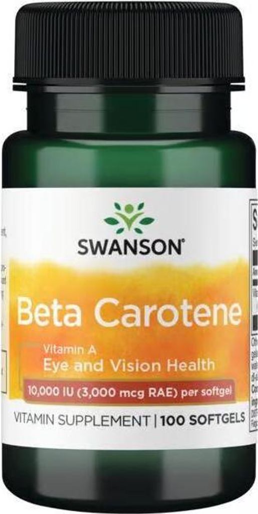 Beta-Carotin (Vitamin A) 10000 IU 100 Weichkapseln Swanson Produktbild 