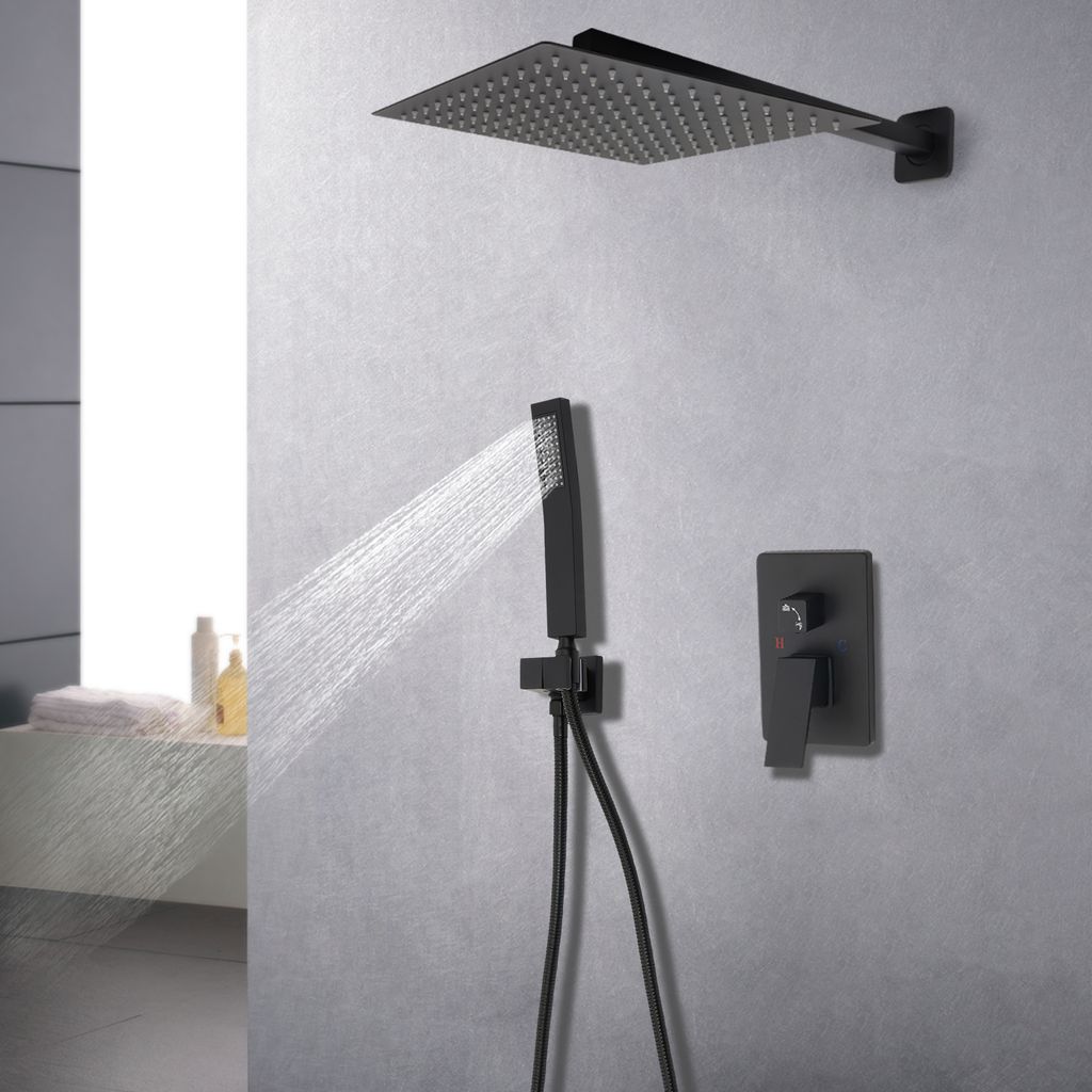 Unterputz Duschsystem mit Handbrause Bad Regendusche 30cm Produktbild 1