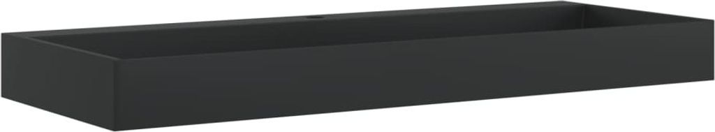Waschbecken 120x46x11 cm Mineralguss/Marmorguss Mattschwarz