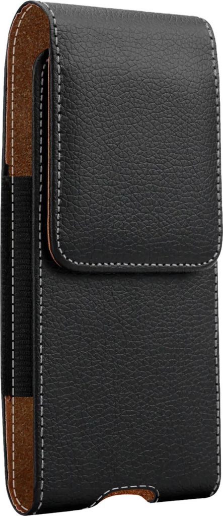 Vertikale Gürteltasche für 6 Zoll Smartphones - Schwarz