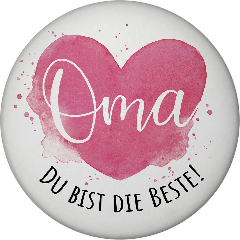 Beste Oma Magnet mit Flaschenöffner rund mit Spruch Oma Du Produktbild 