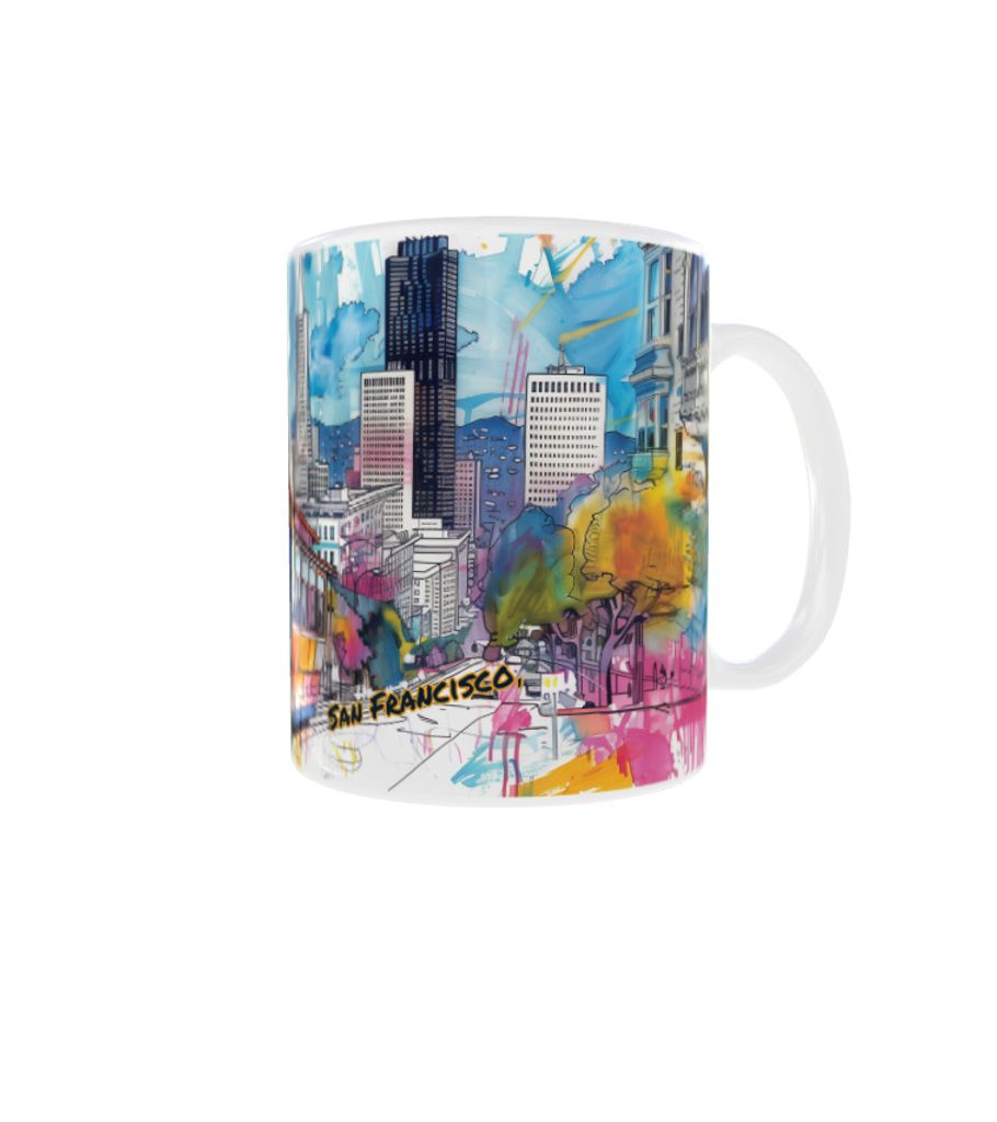 Becher 300ml Urlaub Reise Städte USA San Francisco