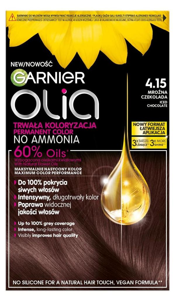 Garnier Olia Farba do włosów 4.15 Mroźna Czekolada
