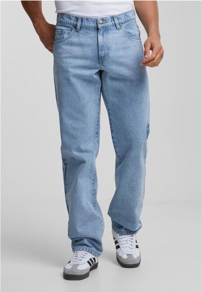 Urban Classics - Herren Heavy Ounce Straight Fit Jeans - NEW LIGHT BLUE WASHED - W34