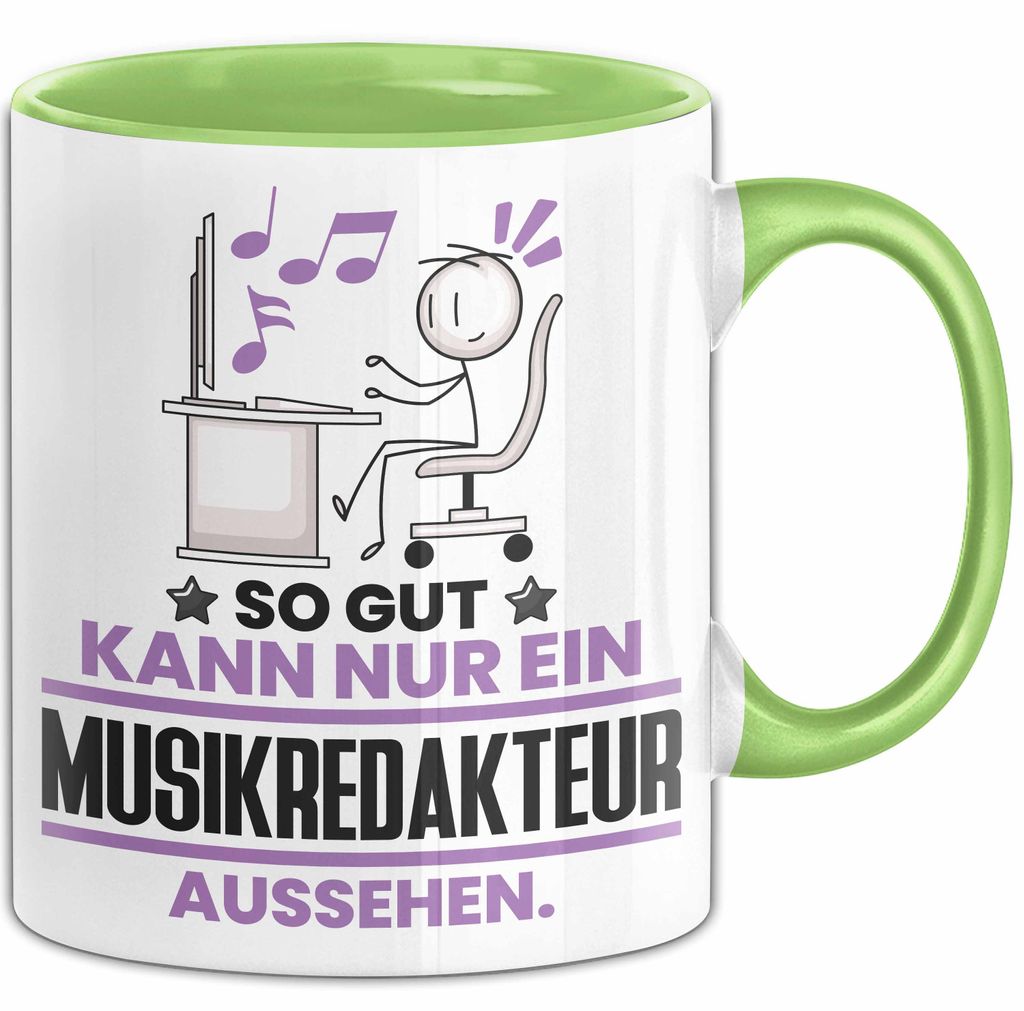 Musikredakteur Geschenk Tasse So Gut Kann Nur Ein Musikredakteur Aussehen Geschenkidee Kaffee-Becher (Grün)