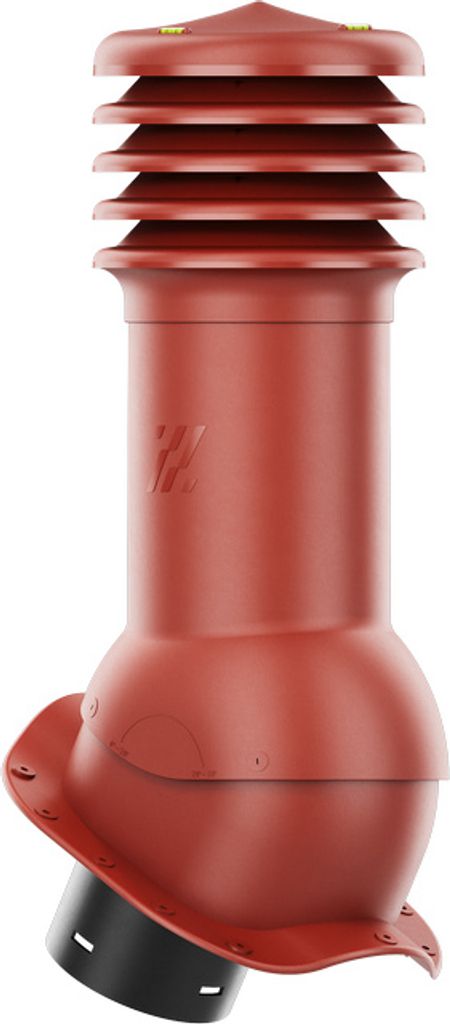 KRONO-PLAST Entlüfterkamin HIVENT für Blechdachziegel W Profil Doppelrömer Dachziegel Lüfter Dachlüfter (Rot)
