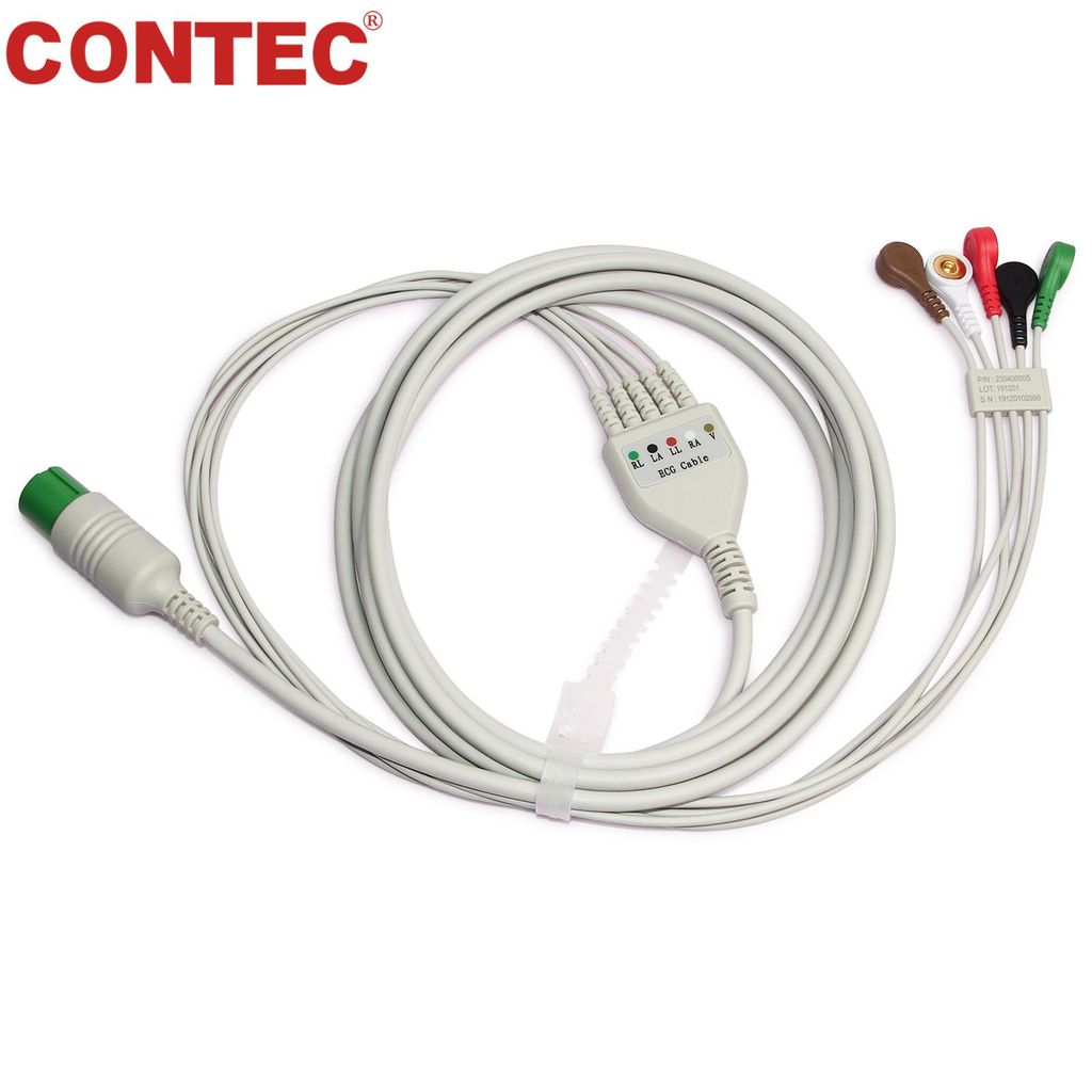 7-poliges 5-adriges EKG-Kabel für CONTEC CMS6000 CMS8000