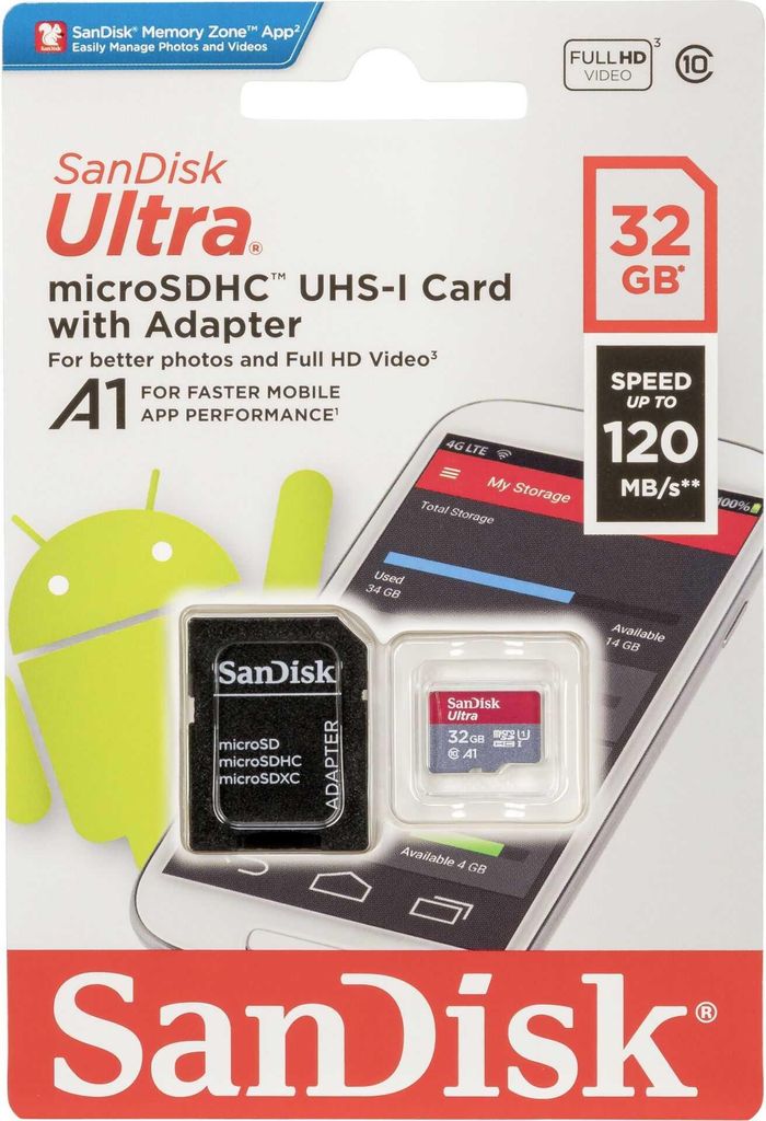 SanDisk Ultra - Scheda di memoria flash (adattatore Immagine del prodotto 