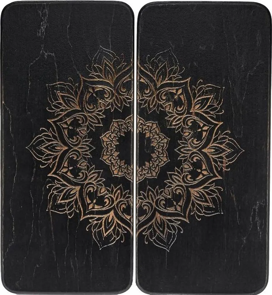 Planche à Clous Sadhu de Méditation en Bois et Cuivre Gravée Mandala