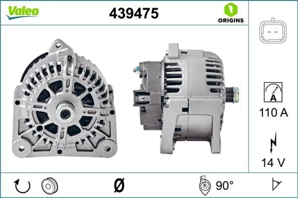 Alternateur Valeo 439475 pour Micra III et Almera II - Qualité OE 23100